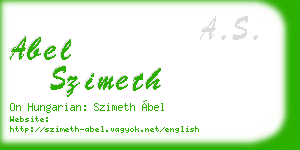 abel szimeth business card
